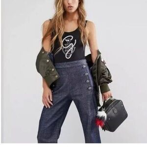 Tommy Hilfiger X Gigi Hadid Body Suit Black One Piece Top Small34/Size 2LIKE NEW